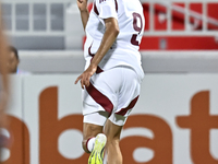 Mohamed Khaled Gouda of Qatar celebrates after scoring the goal during the 2025 AFC U20 Asian Cup Qualifiers Group J match between Qatar and...