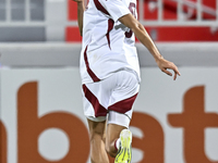 Mohamed Khaled Gouda of Qatar celebrates after scoring the goal during the 2025 AFC U20 Asian Cup Qualifiers Group J match between Qatar and...