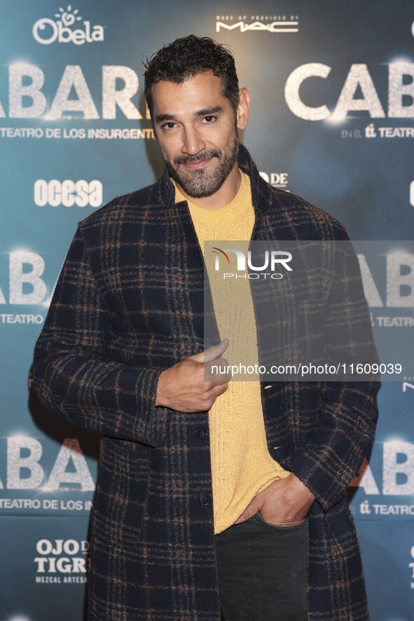 Raul Coronado attends the red carpet for the Cabaret the Musical premiere with Itati Cantoral's special participation at Teatro de los Insur...