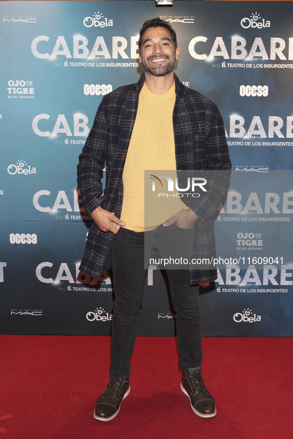 Raul Coronado attends the red carpet for the Cabaret the Musical premiere with Itati Cantoral's special participation at Teatro de los Insur...