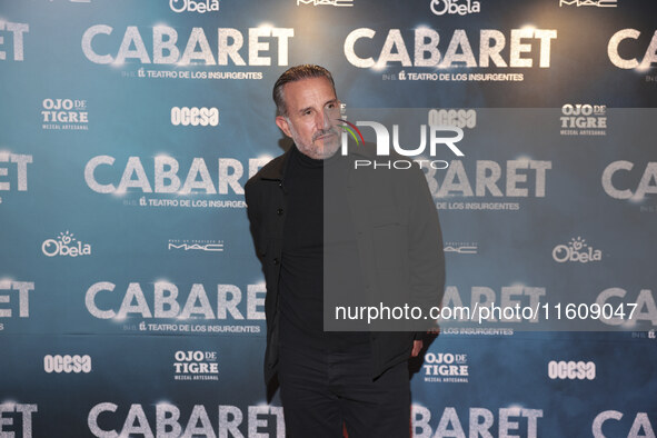 Plutarco Haza attends the red carpet for the Cabaret the Musical premiere with Itati Cantoral's special participation at Teatro de los Insur...