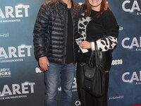 Miguel Angel Biaggio and Gloria Sierra attend the red carpet for the Cabaret the Musical premiere with Itati Cantoral's special participatio...