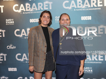 Lara Ricote and Gabriela Rivero attend the red carpet for the Cabaret the Musical premiere with Itati Cantoral's special participation at Te...