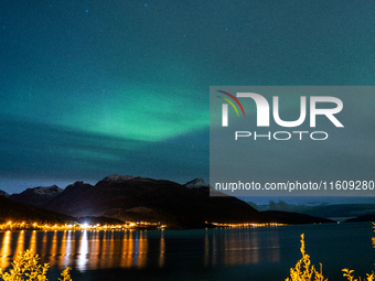 The Aurora Borealis, commonly known as the Northern Lights, are seen in the sky near Tromso, Norway, on September 25, 2024. Experts forecast...