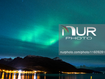 The Aurora Borealis, commonly known as the Northern Lights, are seen in the sky near Tromso, Norway, on September 25, 2024. Experts forecast...