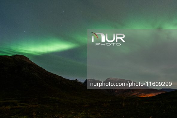 The Aurora Borealis, commonly known as the Northern Lights, are seen in the sky near Tromso, Norway, on September 25, 2024. Experts forecast...