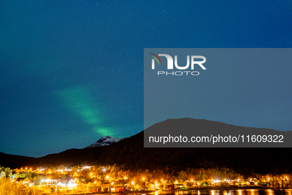 The Aurora Borealis, commonly known as the Northern Lights, are seen in the sky near Tromso, Norway, on September 25, 2024. Experts forecast...