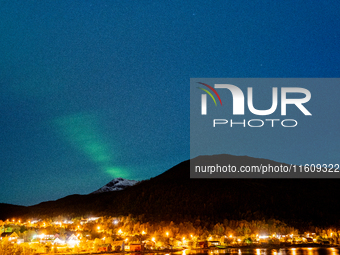 The Aurora Borealis, commonly known as the Northern Lights, are seen in the sky near Tromso, Norway, on September 25, 2024. Experts forecast...