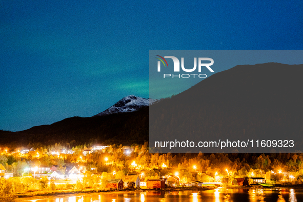 The Aurora Borealis, commonly known as the Northern Lights, are seen in the sky near Tromso, Norway, on September 25, 2024. Experts forecast...