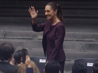 Claudia Sheinbaum, president-elect of Mexico, during the inauguration ceremony of the Museo Vivo del Muralismo in Mexico City, Mexico, on Se...