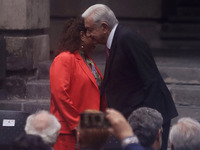 Claudia Sheinbaum, president-elect of Mexico, and Andres Manuel Lopez Obrador, president of Mexico, attend the inauguration ceremony of the...