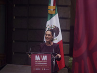 Claudia Sheinbaum, president-elect of Mexico, during the inauguration ceremony of the Museo Vivo del Muralismo in Mexico City, Mexico, on Se...