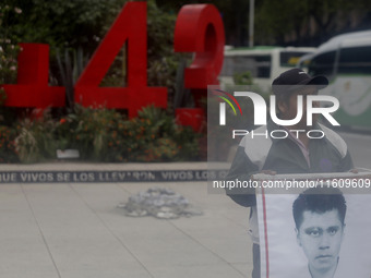 On September 25, 2024, mothers and fathers of the 43 disappeared students from Ayotzinapa protest at the Antimonument of the 43 in Mexico Ci...