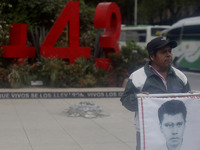 On September 25, 2024, mothers and fathers of the 43 disappeared students from Ayotzinapa protest at the Antimonument of the 43 in Mexico Ci...