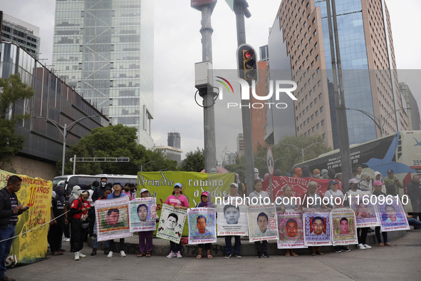 On September 25, 2024, mothers and fathers of the 43 disappeared students from Ayotzinapa protest at the Antimonument of the 43 in Mexico Ci...