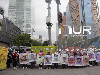 On September 25, 2024, mothers and fathers of the 43 disappeared students from Ayotzinapa protest at the Antimonument of the 43 in Mexico Ci...