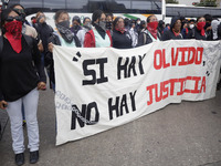 On September 25, 2024, comrades and parents of the 43 disappeared students from Ayotzinapa protest at the Antimonument of the 43 in Mexico C...