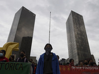 On September 25, 2024, comrades and parents of the 43 disappeared students from Ayotzinapa protest at the Antimonument of the 43 in Mexico C...