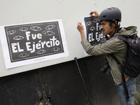 On September 25, 2024, comrades and parents of the 43 disappeared students from Ayotzinapa protest at the Antimonument of the 43 in Mexico C...