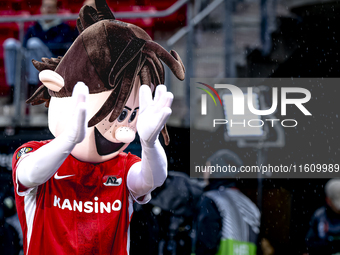 Mascot of AZ Alkmaar during the match AZ vs. Elfsborg at the AZ Stadium for the UEFA Europa League - League phase - Matchday 1 season 2024-2...