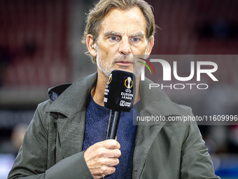 Ronald de Boer of ZIGGO Sport is present during the match between AZ and Elfsborg at the AZ Stadium for the UEFA Europa League - League phas...