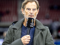 Ronald de Boer of ZIGGO Sport is present during the match between AZ and Elfsborg at the AZ Stadium for the UEFA Europa League - League phas...