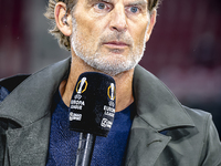 Ronald de Boer of ZIGGO Sport is present during the match between AZ and Elfsborg at the AZ Stadium for the UEFA Europa League - League phas...