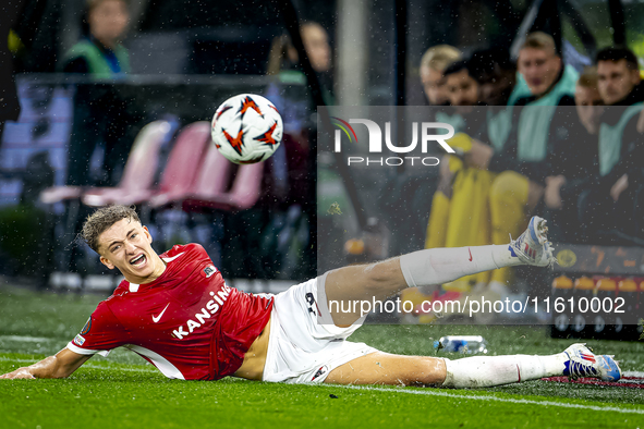 AZ Alkmaar midfielder Sven Mijnans during the match between AZ and Elfsborg at the AZ Stadium for the UEFA Europa League - League phase - Ma...