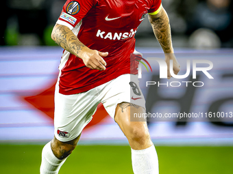 AZ Alkmaar midfielder Jordy Clasie plays during the match AZ - Elfsborg at the AZ Stadium for the UEFA Europa League - League phase - Matchd...