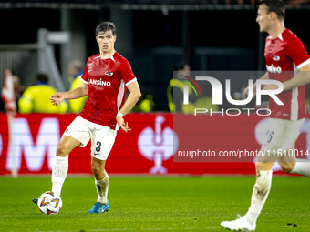 AZ Alkmaar midfielder Wouter Goes plays during the match AZ - Elfsborg at the AZ Stadium for the UEFA Europa League - League phase - Matchda...