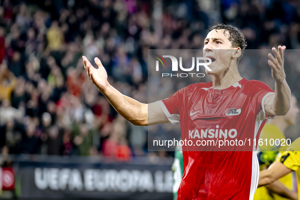 AZ Alkmaar forward Ruben van Bommel celebrates the goal during the match between AZ and Elfsborg at the AZ Stadium for the UEFA Europa Leagu...