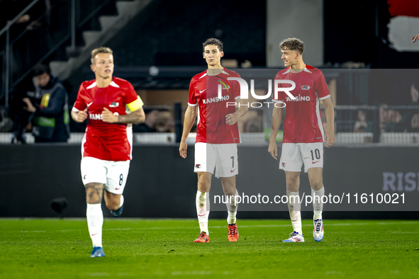 AZ Alkmaar forward Ruben van Bommel celebrates the goal during the match between AZ and Elfsborg at the AZ Stadium for the UEFA Europa Leagu...