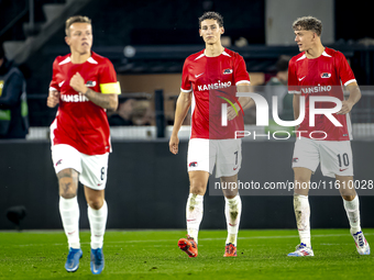 AZ Alkmaar forward Ruben van Bommel celebrates the goal during the match between AZ and Elfsborg at the AZ Stadium for the UEFA Europa Leagu...