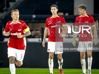 AZ Alkmaar forward Ruben van Bommel celebrates the goal during the match between AZ and Elfsborg at the AZ Stadium for the UEFA Europa Leagu...