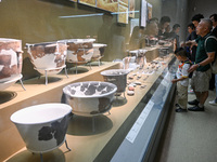 Visitors visit the Nanjing Museum in Nanjing, China, on September 26, 2024. By the end of August 2024, the 6,833 museums officially register...