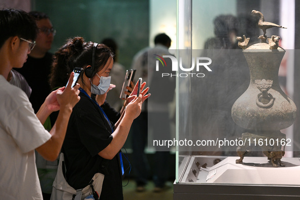 Visitors visit the Nanjing Museum in Nanjing, China, on September 26, 2024. By the end of August 2024, the 6,833 museums officially register...