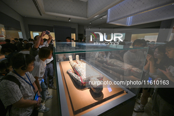 Visitors visit the Nanjing Museum in Nanjing, China, on September 26, 2024. By the end of August 2024, the 6,833 museums officially register...