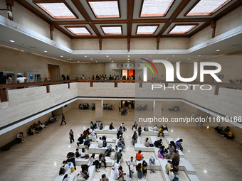 Visitors visit the Nanjing Museum in Nanjing, China, on September 26, 2024. By the end of August 2024, the 6,833 museums officially register...