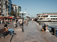 Daily life in Istanbul, Turkey, on September 25. People are in historical places of Istanbul. (