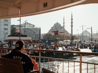 Daily life in Istanbul, Turkey, on September 25. People are in historical places of Istanbul. (