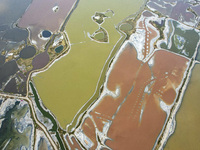 The colorful Salt Lake in Yuncheng, China, on September 26, 2024. (