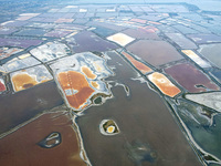 The colorful Salt Lake in Yuncheng, China, on September 26, 2024. (