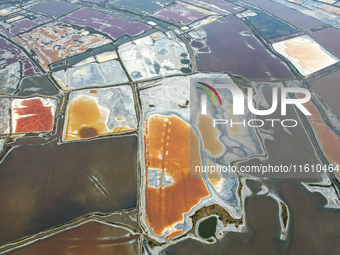 The colorful Salt Lake in Yuncheng, China, on September 26, 2024. (