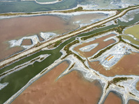 The colorful Salt Lake in Yuncheng, China, on September 26, 2024. (