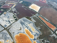 The colorful Salt Lake in Yuncheng, China, on September 26, 2024. (