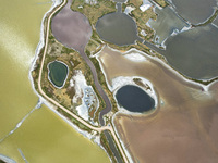 The colorful Salt Lake in Yuncheng, China, on September 26, 2024. (