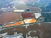 The colorful Salt Lake in Yuncheng, China, on September 26, 2024. (