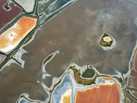 The colorful Salt Lake in Yuncheng, China, on September 26, 2024. (