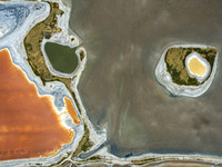 The colorful Salt Lake in Yuncheng, China, on September 26, 2024. (