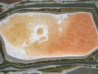 The colorful Salt Lake in Yuncheng, China, on September 26, 2024. (